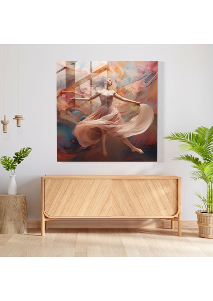 Balerin Serenity Cam Baskı - Balerin, Cam Duvar Sanatı, Dijital Sanat, Duvar Dekorasyonu, 30X30 modelleri