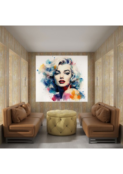 Marilyn Monroe Kanvas Tablo - Kaprisli Suluboya Duvar Tablosu - Marilyn Monroe, Kanvas, Rüya Gibi, Kanvas Tablo, 30X30 fiyatları