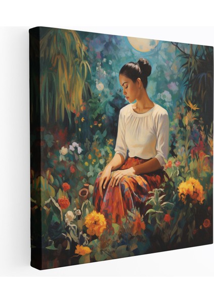 Frida Kahlo Duvar Sanatı Dekorasyonu - Frida Kahlo, Kanvas Tablo, Doğanın Güzelliği, Empresyonist, 30X30
