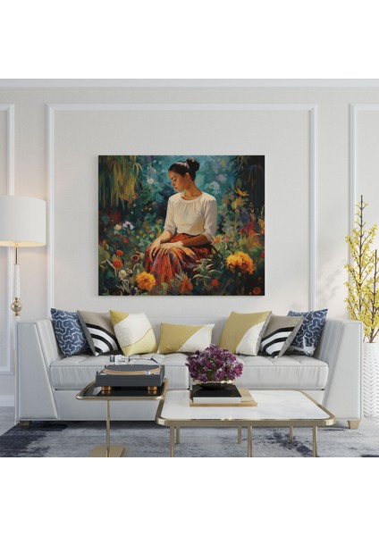Frida Kahlo Duvar Sanatı Dekorasyonu - Frida Kahlo, Kanvas Tablo, Doğanın Güzelliği, Empresyonist, 30X30