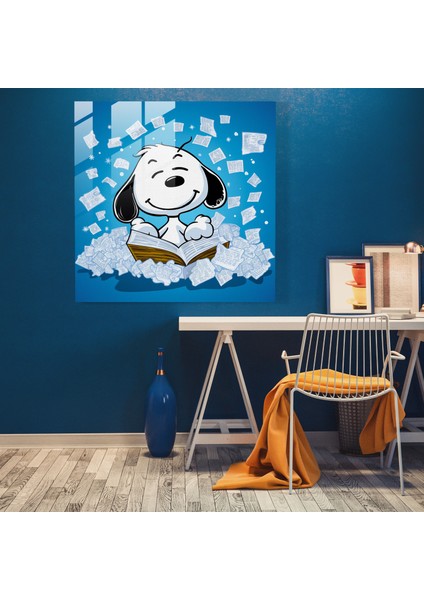 Pop Art Snoopy Cam Baskı - Snoopy, Cam Baskı, Çizgi Roman Konuşma Balonları, Duvar Süslemesi, 30X30 fiyatları