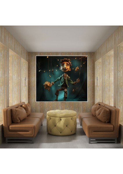 Mistik Macera Kukla Kanvas Tablo - Kukla, Duvar Dekorasyonu, Duvar Sanatı, Kanvas Tablo, 30X30