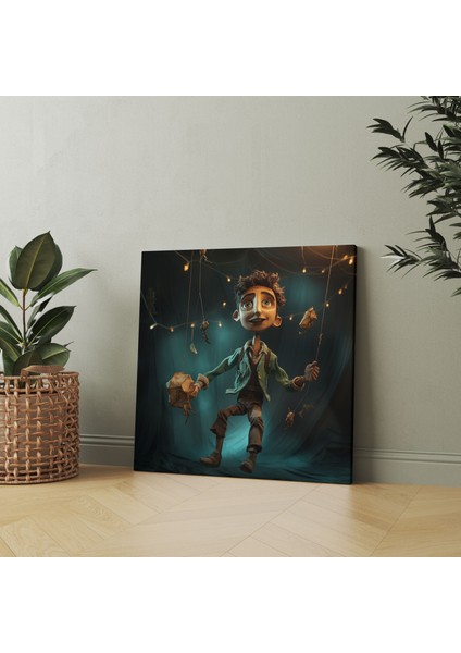 Mistik Macera Kukla Kanvas Tablo - Kukla, Duvar Dekorasyonu, Duvar Sanatı, Kanvas Tablo, 30X30