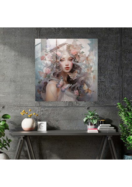Büyüleyici Serendipity Cam Baskı - Yunan Tanrıçası Modern Sanat Eseri Cam Duvar Sanatı, 30X30 modelleri
