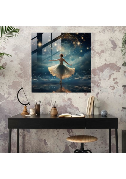 Balerin Kaprisli Cam Baskı - Balerin, Cam Duvar Sanatı, Modern Sanat, Cam Baskı, 30X30 fiyatları