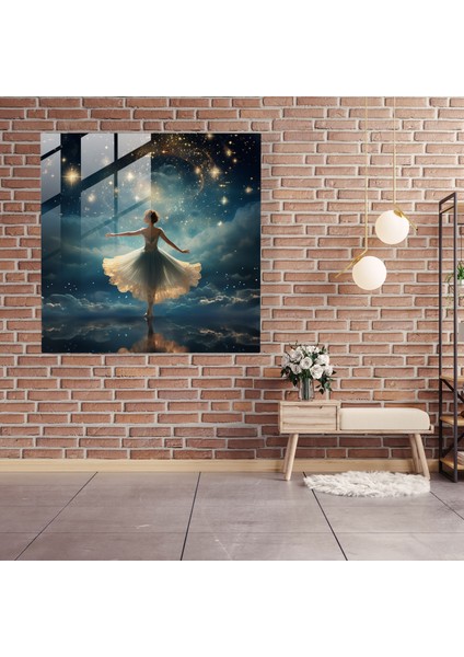 Balerin Kaprisli Cam Baskı - Balerin, Cam Duvar Sanatı, Modern Sanat, Cam Baskı, 30X30 modelleri