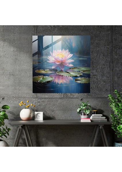 Spiritüel Lotus Cam Baskı - Spiritüel, Lotus Çiçeği, Spiritüel, Duvar Süslemesi, 30X30 modelleri