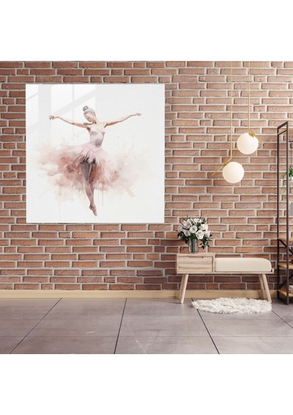Balerin Rüyaları Cam Baskı - Balerin, Cam Tablo, Duvar Dekorasyonu, Pastel, 30X30 fiyatları