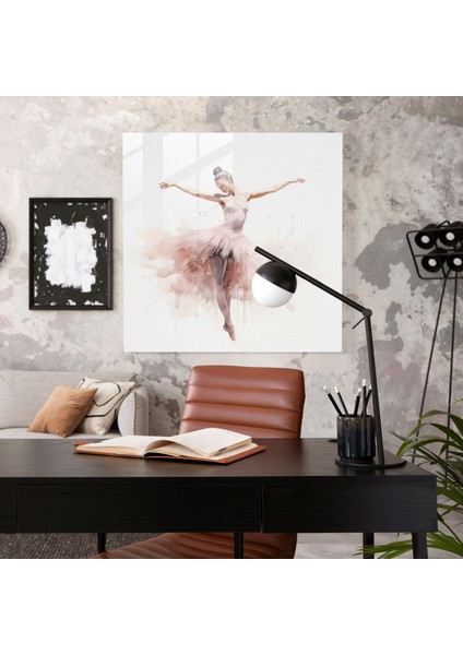 Balerin Rüyaları Cam Baskı - Balerin, Cam Tablo, Duvar Dekorasyonu, Pastel, 30X30 modelleri