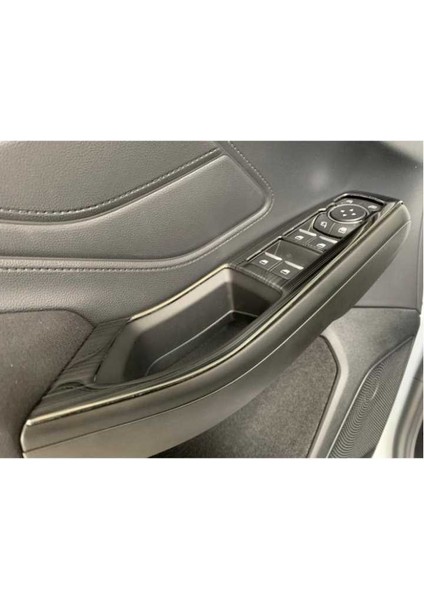 Focus Içın Uyumlu 2019+ Kapı Kolçak Kaplama - Tıtanyum Sıyah