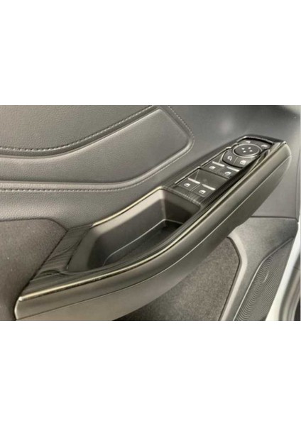 Focus Içın Uyumlu 2019+ Kapı Kolçak Kaplama - Tıtanyum Sıyah fiyatları