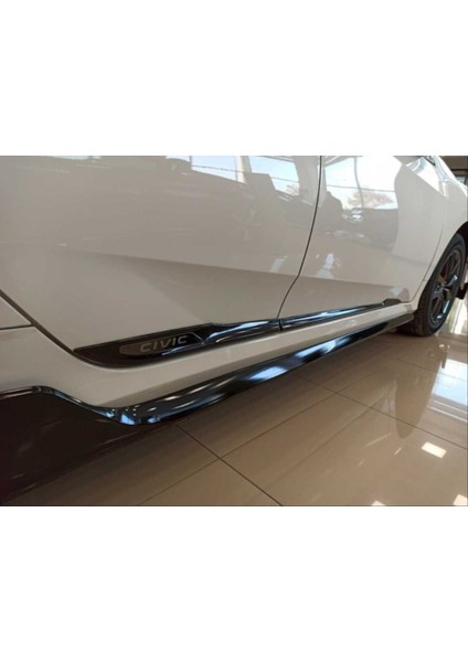 Cıvıc Fc5 2016-2020 Içın Uyumlu Yan Kapı Çıta Kaplama - Sıyah