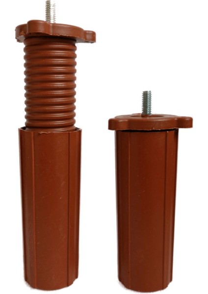Orta Plastik Mobilya Koltuk Kanepe Ayağı 8 Adet Ceviz 14 - 19 cm 5/16 Vida (Vida Ölçüsüne Dikkat)