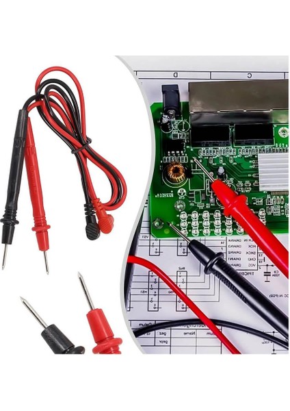 Multimetre Probu 1000V 10A Test Ölçüm Probu Voltmetre Avometre Kablosu - Prob Kablo