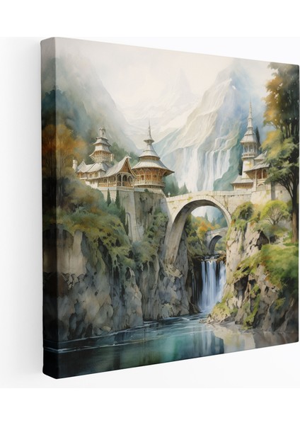 Yüzüklerin Efendisi Kanvas Tablo - Görkemli Ayrıkvadi - Yüzüklerin Efendisi, Kanvas Tablo, Duvar Sanatı, Elf Diyarı, 30X30