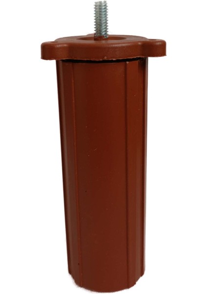 Orta Plastik Mobilya Koltuk Kanepe Ayağı 4 Adet Ceviz 14 - 19 cm 5/16 Vida (Vida Ölçüsüne Dikkat)