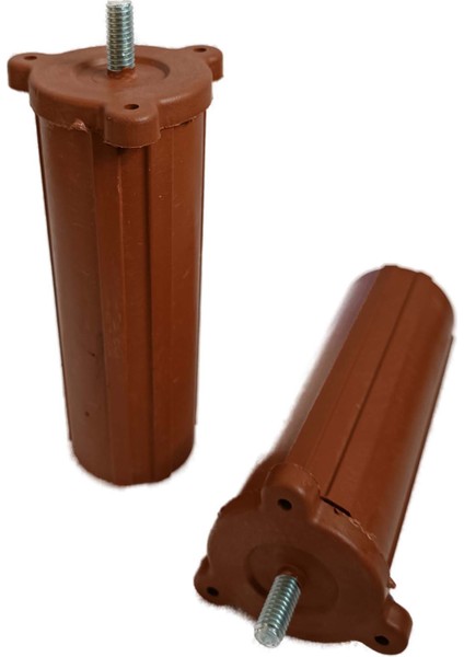 Orta Plastik Mobilya Koltuk Kanepe Ayağı 4 Adet Ceviz 14 - 19 cm 5/16 Vida (Vida Ölçüsüne Dikkat)