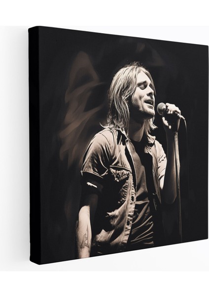 Kurt Cobain Duvar Tablosu - Kurt Cobain, Duvar Sanatı, Kanvas Tablo, Ev Dekorasyonu, 30X30