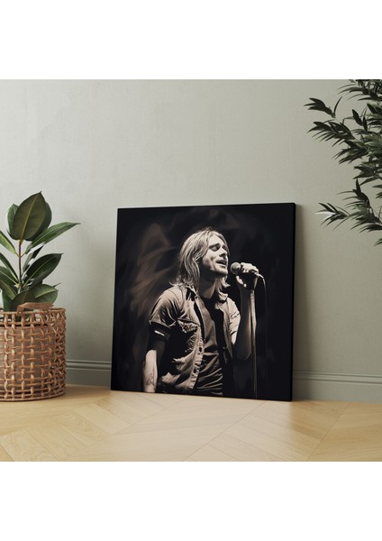 Kurt Cobain Duvar Tablosu - Kurt Cobain, Duvar Sanatı, Kanvas Tablo, Ev Dekorasyonu, 30X30