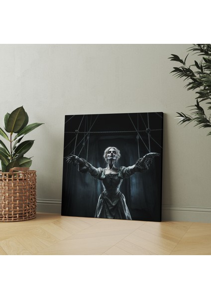 Graceful Marionette Duvar Sanatı - Kukla, Duvar Sanatı, Kanvas Tablo, Koyu Tiyatro Fonu, 30X30 fiyatları