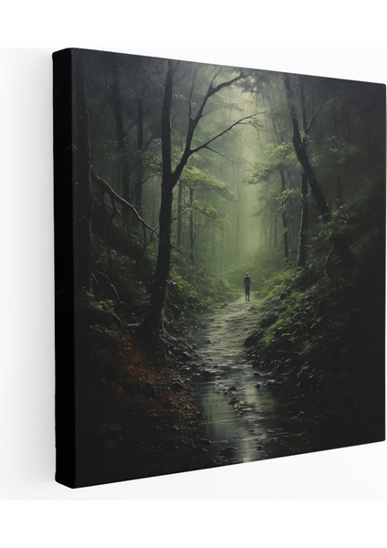 Büyülü Yağmur Ormanları Kanvas Tablo - Yağmur, Yağmurlu Orman Sahnesi, Kanvas Tablo, Yağlıboya Tablo, 30X30