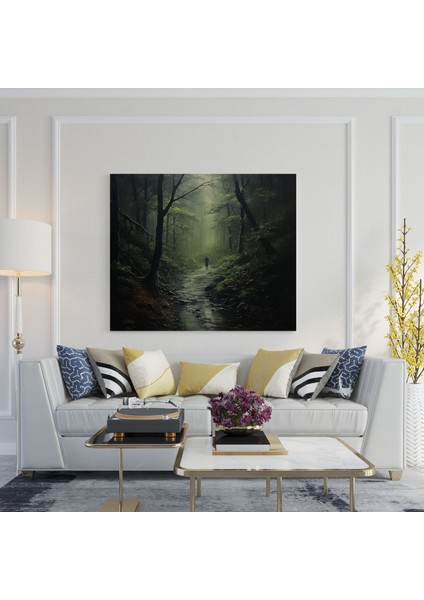 Büyülü Yağmur Ormanları Kanvas Tablo - Yağmur, Yağmurlu Orman Sahnesi, Kanvas Tablo, Yağlıboya Tablo, 30X30