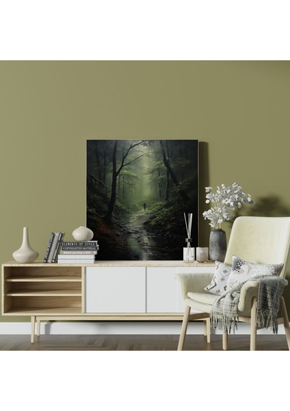 Büyülü Yağmur Ormanları Kanvas Tablo - Yağmur, Yağmurlu Orman Sahnesi, Kanvas Tablo, Yağlıboya Tablo, 30X30