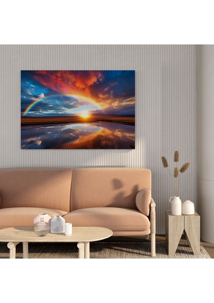 Gökkuşağı Gün Batımı Kanvas Tablo - Gökkuşağı, Kanvas Tablo, Gökkuşağı, Altın Saat, 30X30 fiyatları
