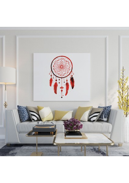 Kızılderili Dreamcatcher Kanvas Tablo - Kızılderili, Kanvas Tablo, Dreamcatcher, Duvar Dekorasyonu, 30X30