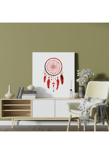 Kızılderili Dreamcatcher Kanvas Tablo - Kızılderili, Kanvas Tablo, Dreamcatcher, Duvar Dekorasyonu, 30X30