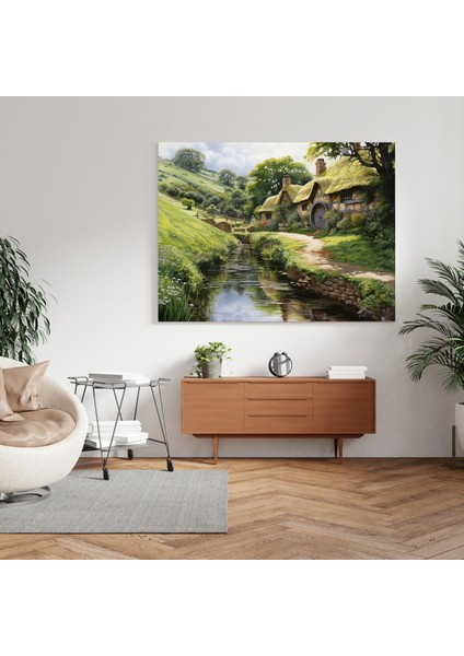 Yüzüklerin Efendisi Duvar Tablosu - The Shire - Yüzüklerin Efendisi, Kanvas Tablo, Duvar Dekorasyonu, Yüzüklerin Efendisi, 30X30