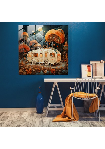 Bohem Karavan Cam Baskı - Bohem, Modern Sanat, Cam Sanatı, Bohem, 30X30 fiyatları
