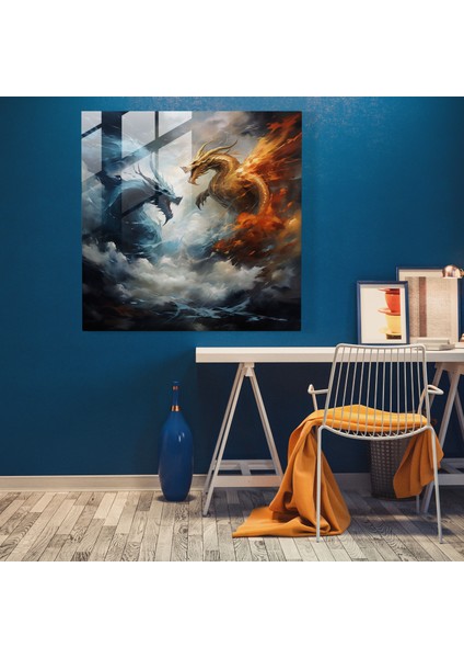 Ethereal Dragon Battle Cam Duvar Tablosu, 30X30