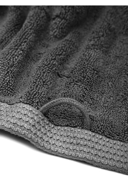 Pure Cotton 3'lü Havlu Seti Organik Pamuk Kelebek Bordürlü Nakışlı Antrasit fırsatları