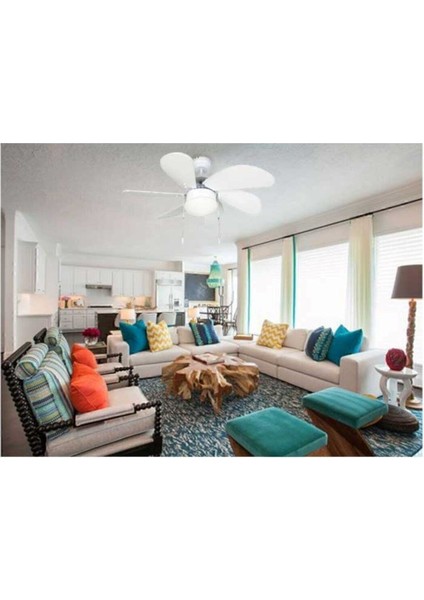 Zincirli Latör Avizeli 6 Kanatlı Metal A'dan G'ye 50-100 Cm 2 Yıl Beyaz 6 A modelleri