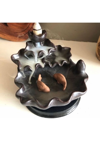 8cm Balıklı Geri Akış Şelale Tütsülük Silikon Kalıp K-1222