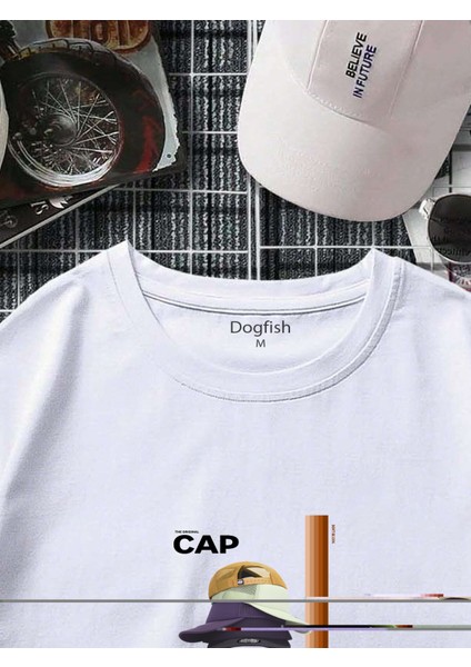 Oversize Baskılı Beyaz Renk Salaş T-Shirt %100 Pamuk fırsatları