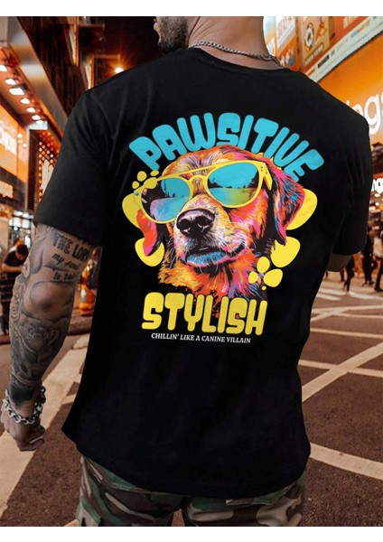 Oversize Baskılı Siyah Renk Salaş T-Shirt %100 Pamuk fırsatları