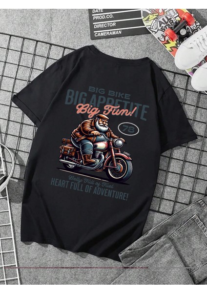 Oversize Baskılı Siyah Renk Salaş T-Shirt %100 Pamuk fiyatları