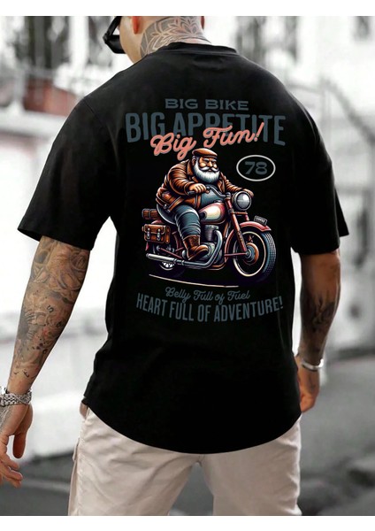 Oversize Baskılı Siyah Renk Salaş T-Shirt %100 Pamuk fırsatları