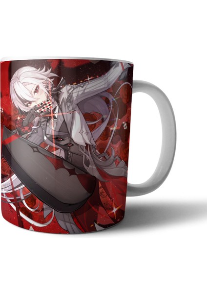 Genshin Impact Arlecchino Kupa Bardak Model 2