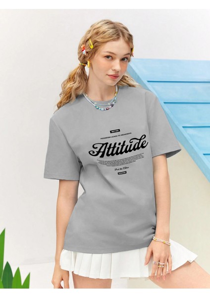 Sevgili Kombini Çift Attitude Baskılı Oversize Pamuk T-Shirt 2'li