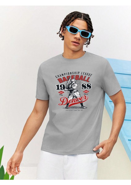 Sevgili Kombini Çift Baseball Championship League University Baskılı Oversize Pamuk T-Shirt 2'li