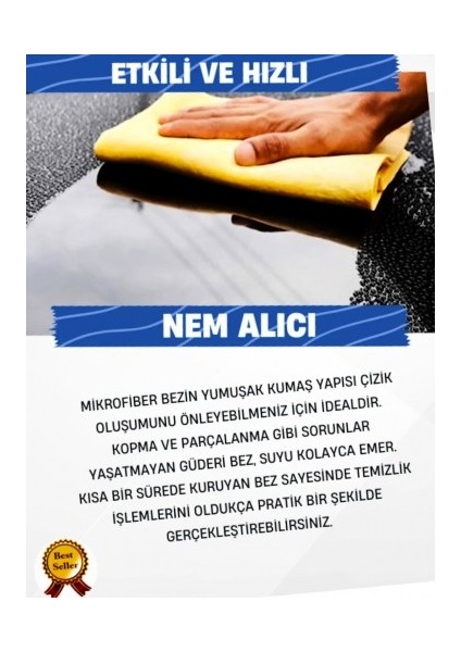 3210 Filli Mikrofiber Güderi Büyük Boy Süper Lüx Oto Kurulama Bezi 54X68 Cm (12 Adet) fırsatları