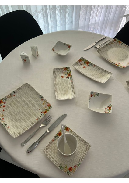 Dertsiz Yuvarlak Masa Örtüsü Beyaz 150 cm