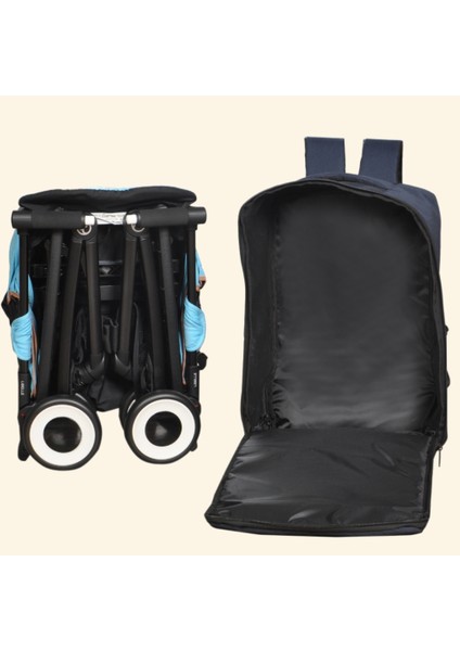 Pera Baby Cybex Libelle Bebek Arabasıyla Uyumlu Seyahat Çantası, Sırt Çantası Formunda Taşıma Çantası, Kabin Boy Bebek Arabası Taşıma Çantası (blue plus fabric)