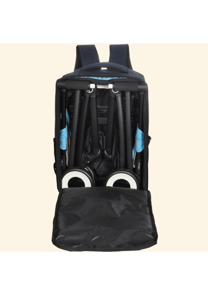 Pera Baby Cybex Libelle Bebek Arabasıyla Uyumlu Seyahat Çantası, Sırt Çantası Formunda Taşıma Çantası, Kabin Boy Bebek Arabası Taşıma Çantası (blue plus fabric)