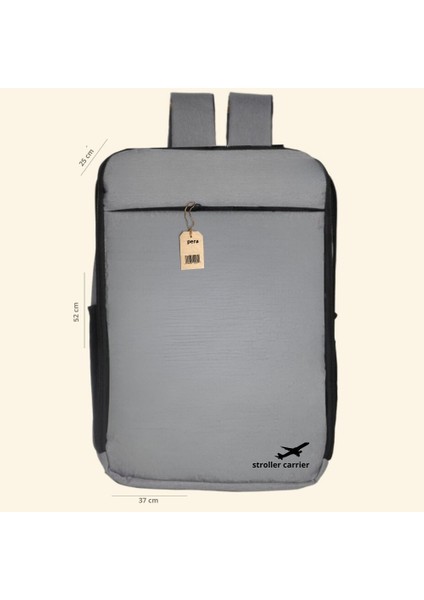 Cybex GB Pockit Plus Bebek Arabasıyla Uyumlu Taşıma Çantası, Kabin Boy Puset Seyahat Çantası (grey plus fabric)