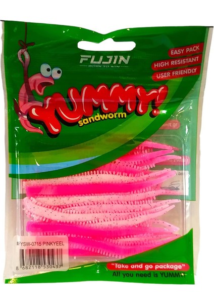 Yummy Sandworm 7cm Lrf Silikonu Pinkyeel