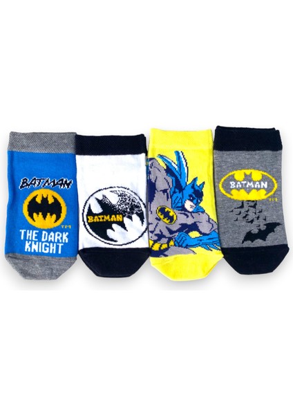 Disney Lisanslı Batman Patik Çorap 4 Lü Paket